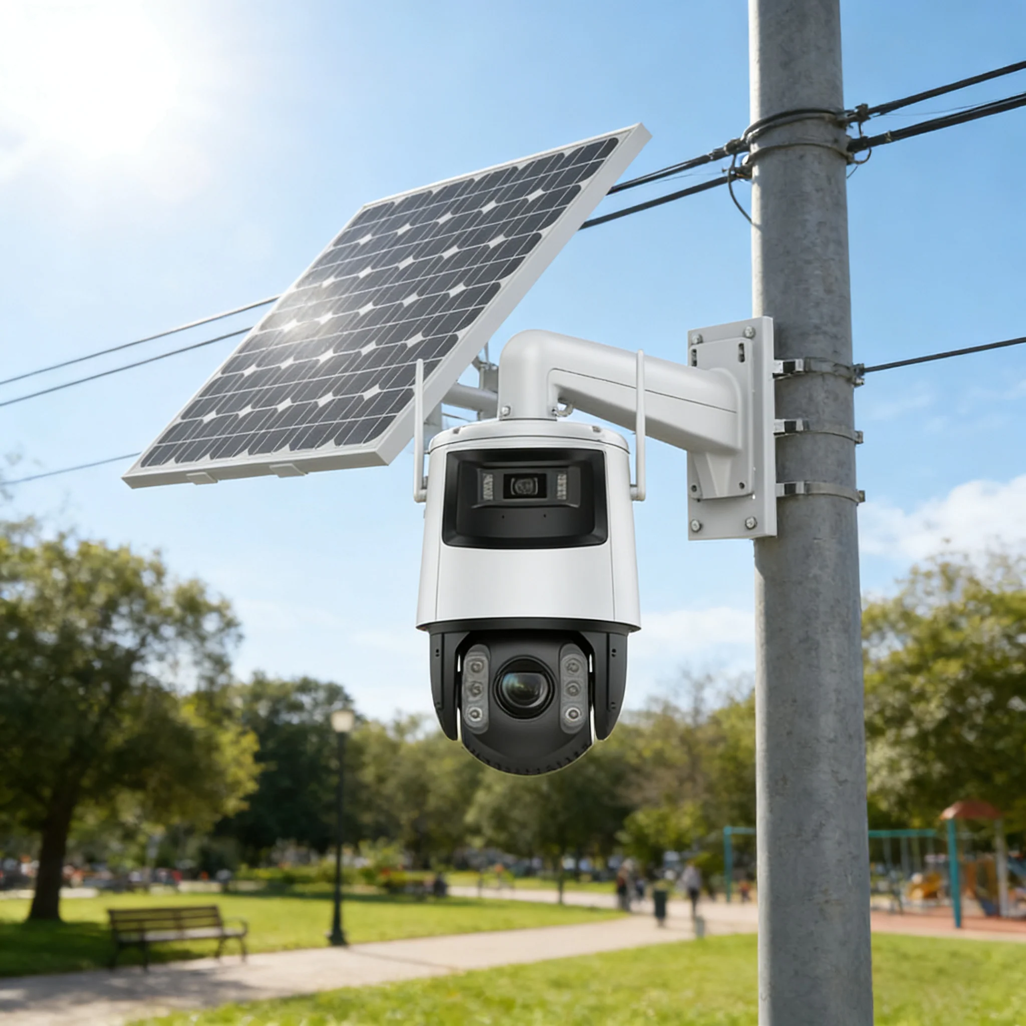 HIK DS-2SE7C432IWG-K/4G/14(F0) TandemVu 7-inch 4MP 32x Solar-powered Security Network Speed Dome Kit