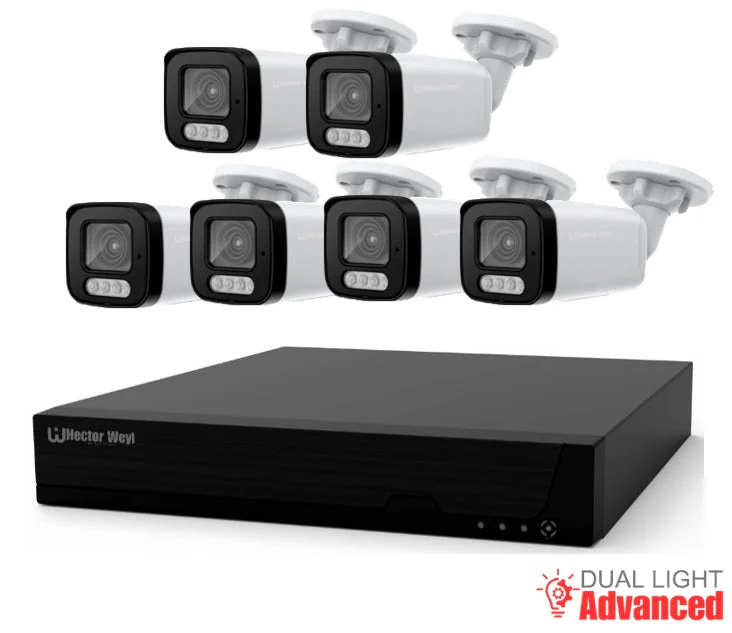KIT6-N2108H-8P-F1241S-IL-G2 6pcs 2MP Advanced Dual Light Fixed-Focal Bullet Network Camera+1PCS 4K  8POE NVR